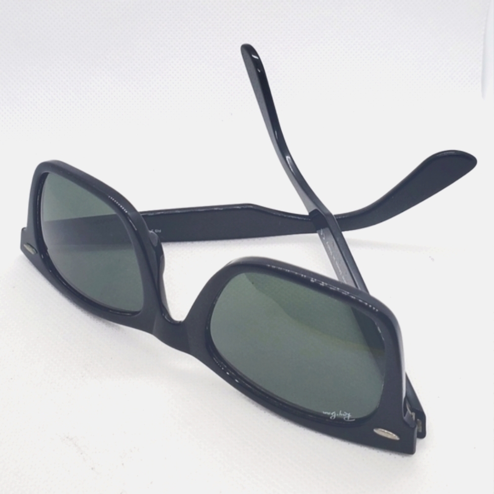 RAY-BAN Original WAYFARER classic Black Square Sunglasses- solid color- LIKE-NEW - Picture 5 of 9